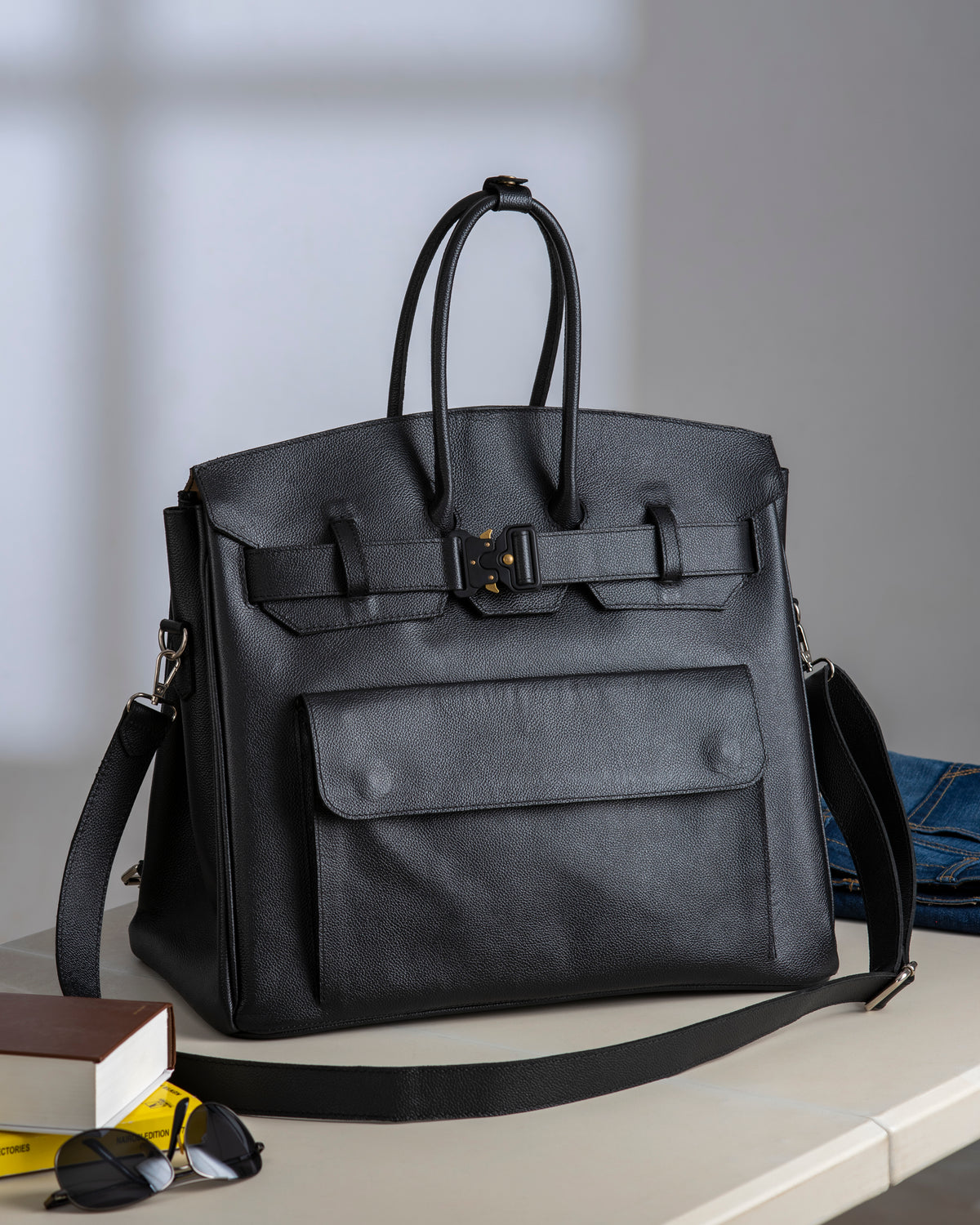Taji Structured Leather Carryall