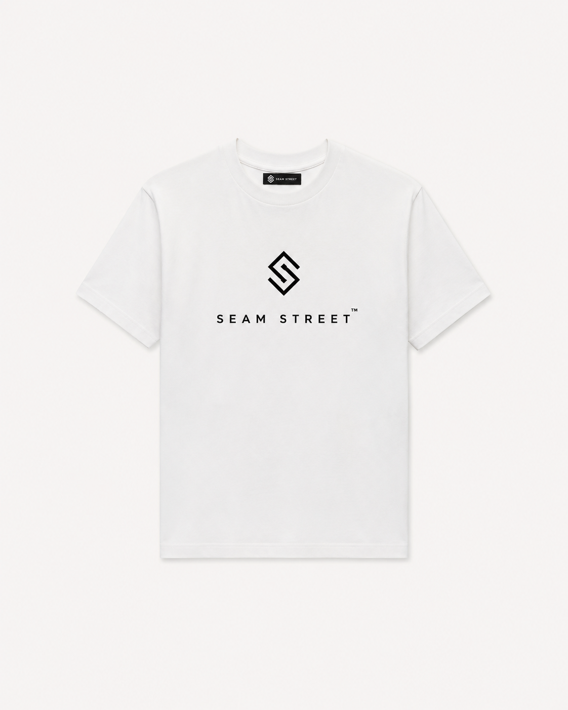 Seam Sreet Signature Heavyweight Tee — White (Coming Soon)