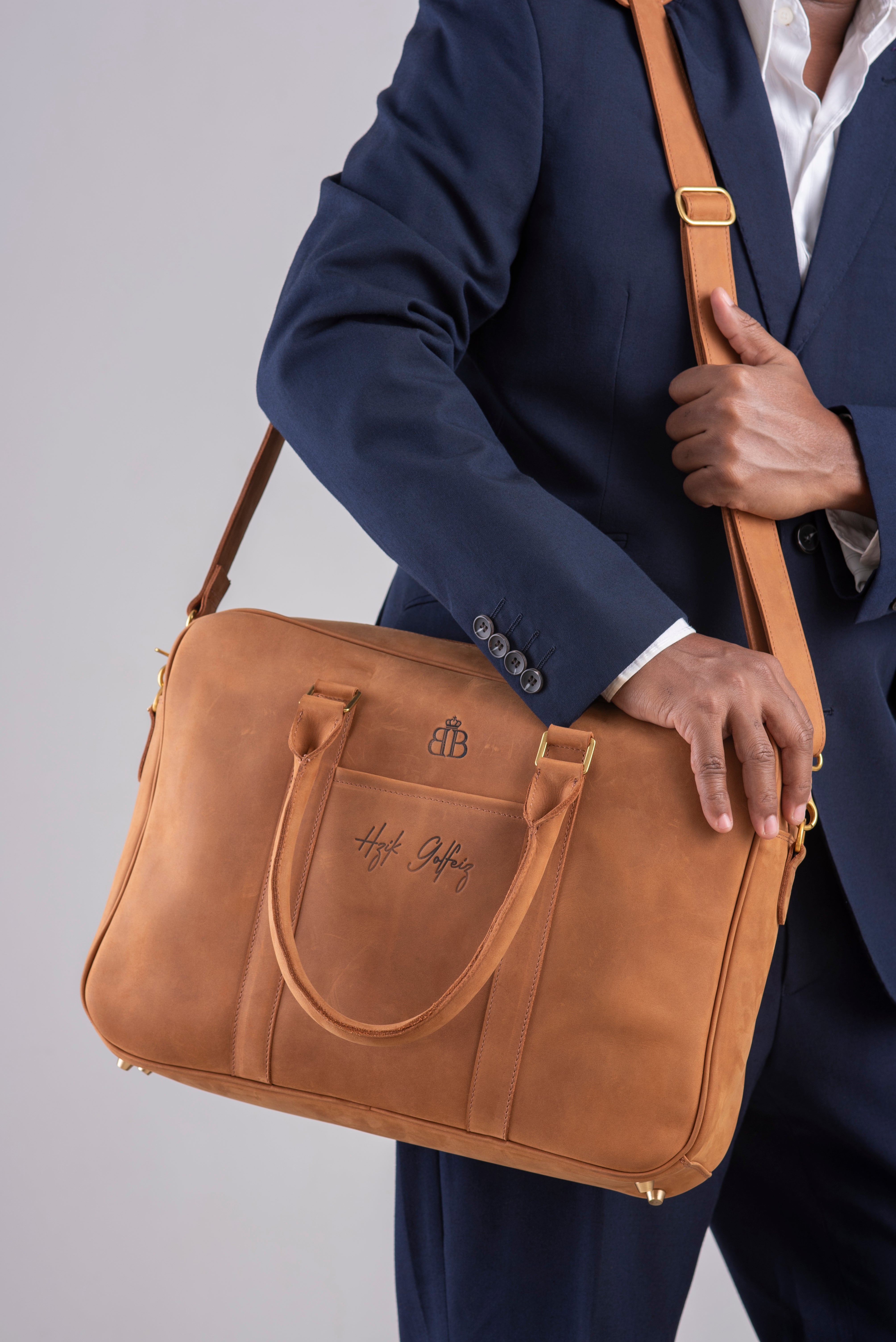 Paves Leather Briefcase