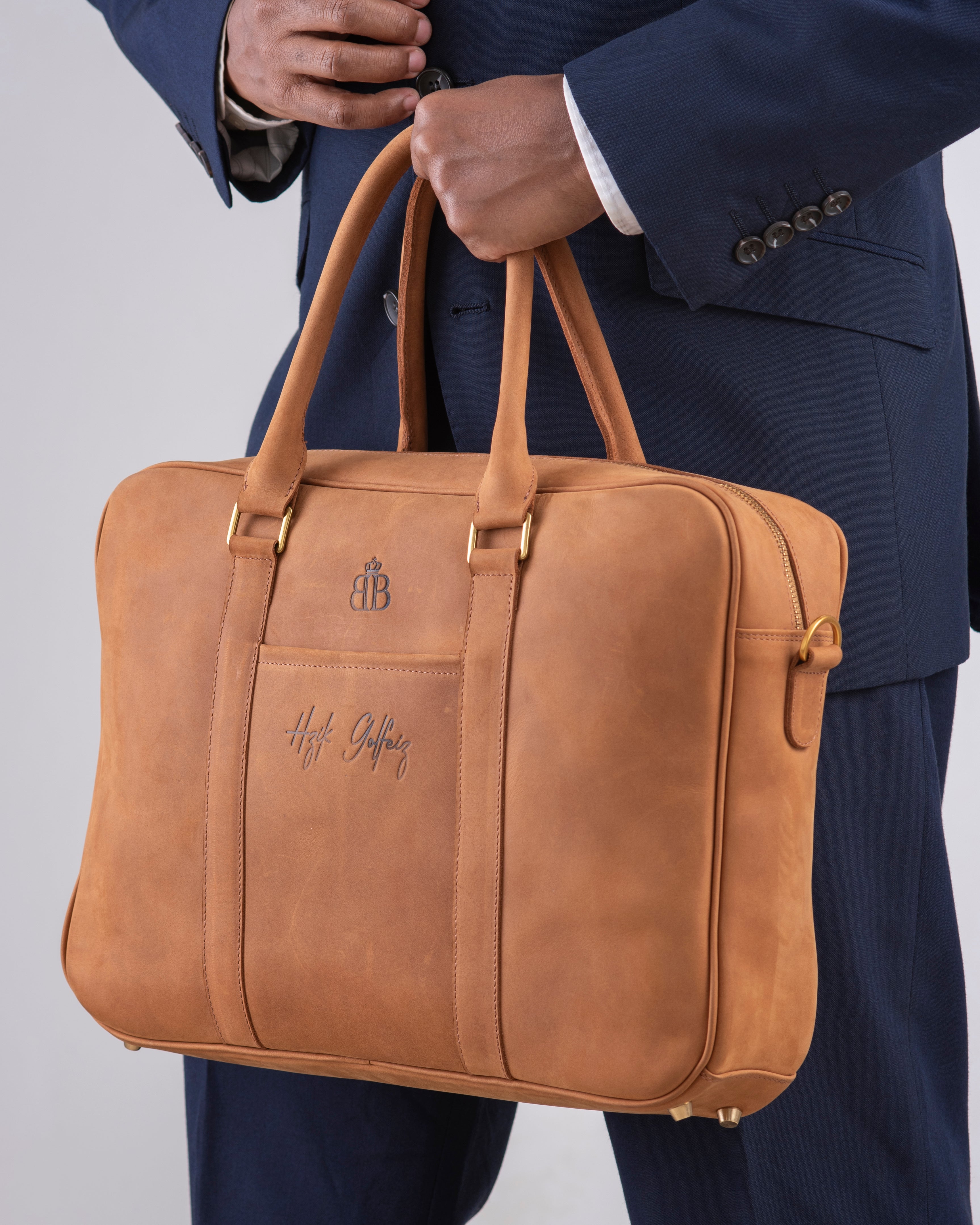 Paves Leather Briefcase