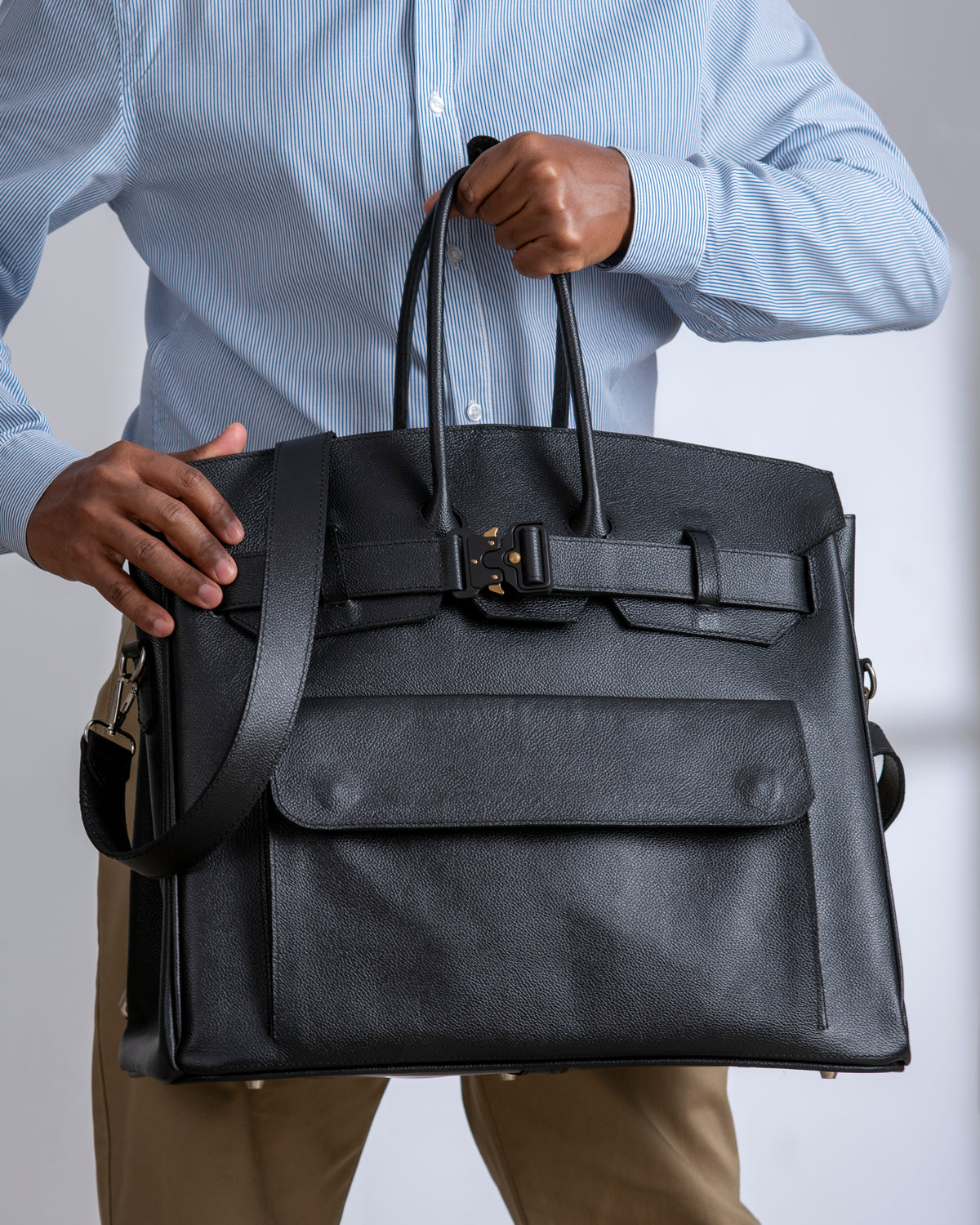 Taji Structured Leather Carryall