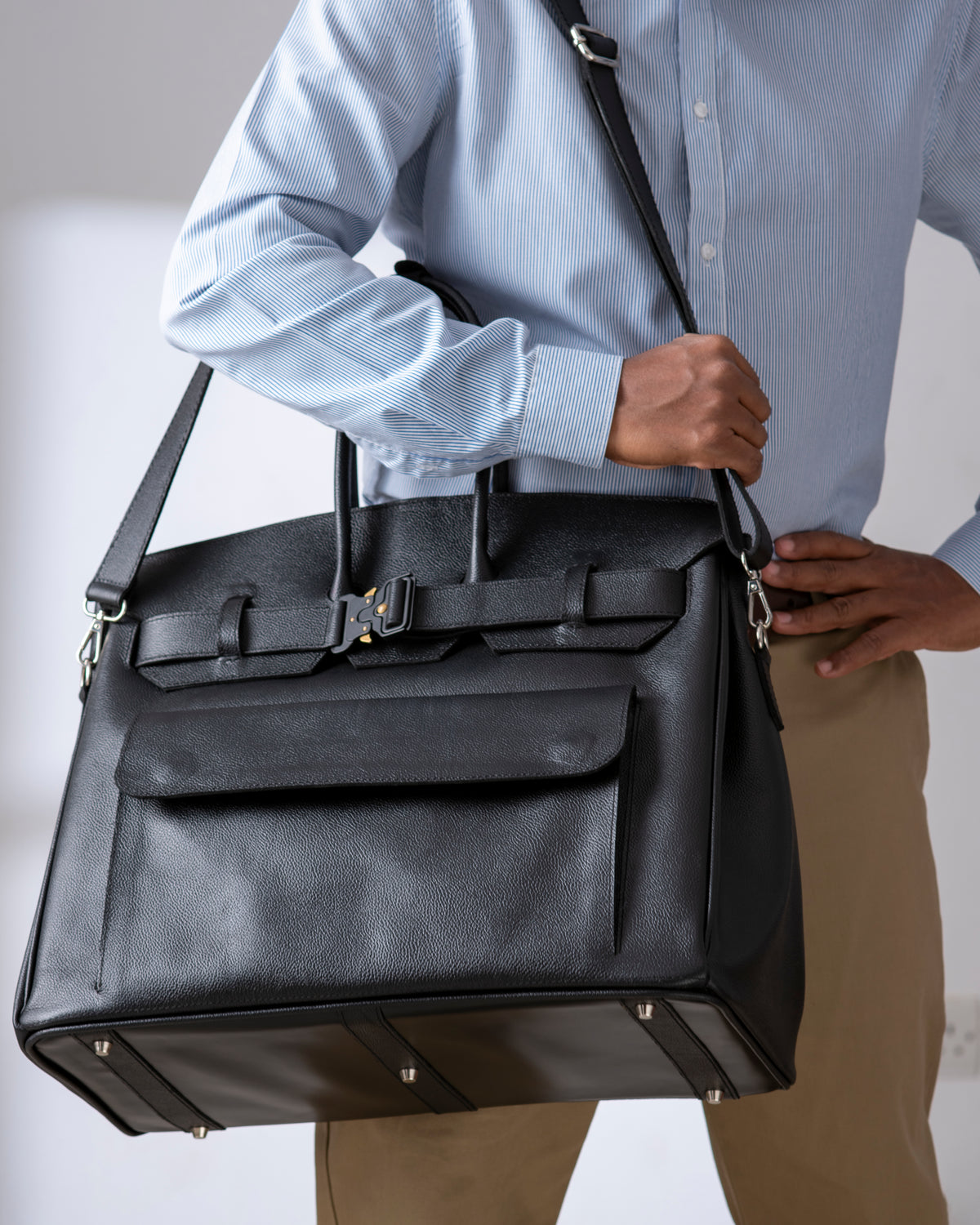 Taji Structured Leather Carryall