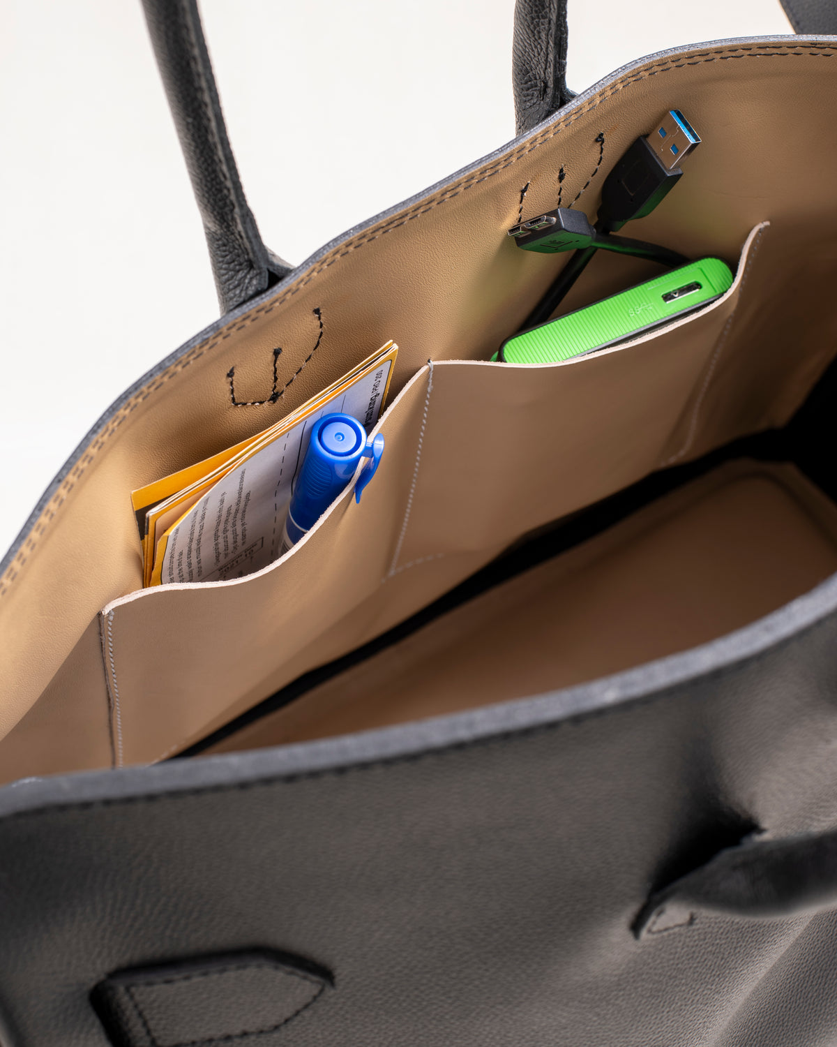 Taji Structured Leather Carryall